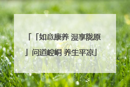 「如意康养 漫享陇原」问道崆峒 养生平凉