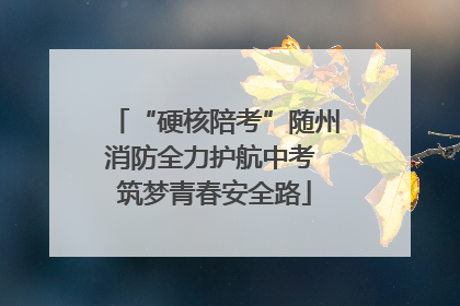“硬核陪考”随州消防全力护航中考 筑梦青春安全路