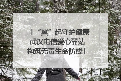 “翼”起守护健康 武汉电信爱心翼站构筑无毒生命防线