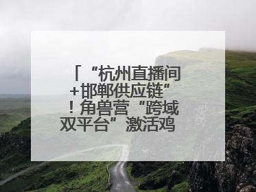 “杭州直播间+邯郸供应链”！角兽营“跨域双平台”激活鸡泽产业新动能