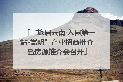“旅居云南·入昆第一站-嵩明”产业招商推介暨房源推介会召开