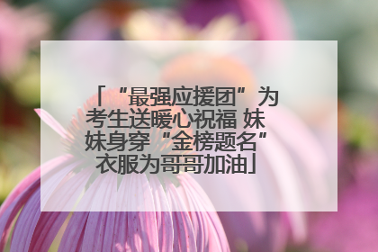 “最强应援团”为考生送暖心祝福 妹妹身穿“金榜题名”衣服为哥哥加油
