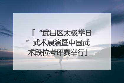 “武昌区太极拳日”武术展演暨中国武术段位考评赛举行