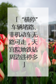 “横停”车辆堵路、非机动车无路可走，天宫院地铁站周边违停多