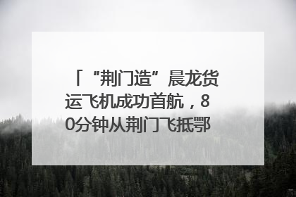 “荆门造”晨龙货运飞机成功首航，80分钟从荆门飞抵鄂州花湖机场