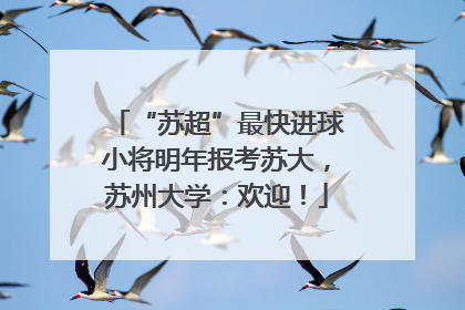 “苏超”最快进球小将明年报考苏大，苏州大学：欢迎！