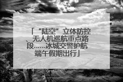 “陆空”立体防控、无人机巡航重点路段……冰城交警护航端午假期出行