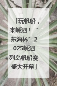 玩帆船，来嵊泗！“东海杯”2025嵊泗列岛帆船赛盛大开幕