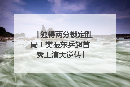 独得两分锁定胜局！樊振东乒超首秀上演大逆转
