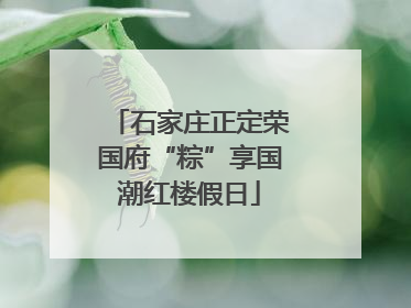 石家庄正定荣国府“粽”享国潮红楼假日