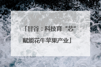 甘谷：科技育“芯”赋能花牛苹果产业