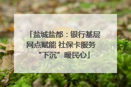 盐城盐都：银行基层网点赋能 社保卡服务 “下沉”暖民心