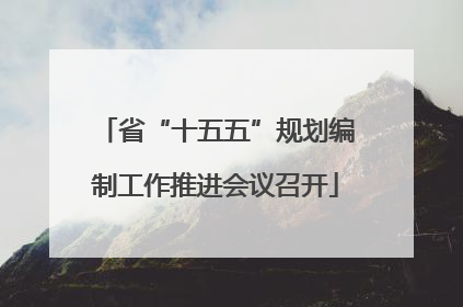 省“十五五”规划编制工作推进会议召开