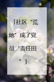 社区“荒地”成了党员“责任田”