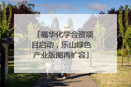 福华化学合资项目启动，乐山绿色产业版图再扩容