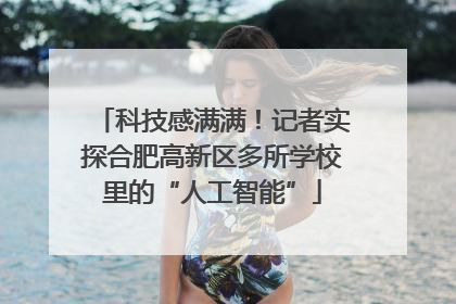 科技感满满！记者实探合肥高新区多所学校里的“人工智能”