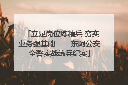 立足岗位练精兵 夯实业务强基础——东阿公安全警实战练兵纪实