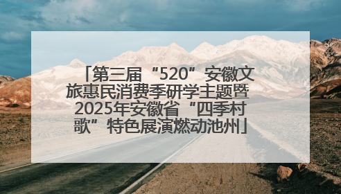 第三届“520”安徽文旅惠民消费季研学主题暨 2025年安徽省“四季村歌”特色展演燃动池州