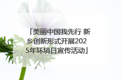 美丽中国我先行 新乡创新形式开展2025年环境日宣传活动