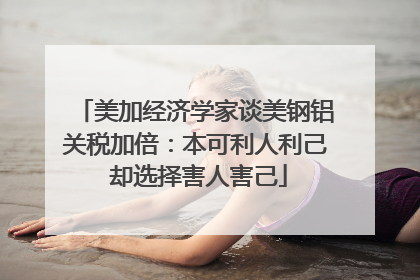 美加经济学家谈美钢铝关税加倍：本可利人利己 却选择害人害己