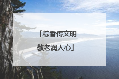 粽香传文明 敬老润人心