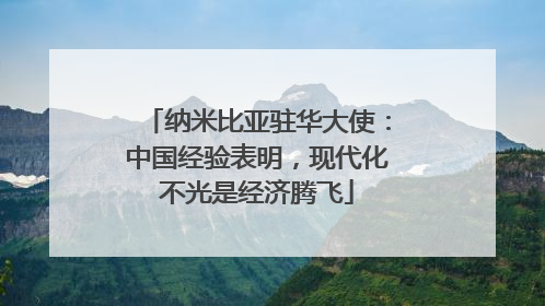 纳米比亚驻华大使：中国经验表明，现代化不光是经济腾飞