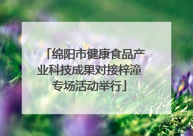 绵阳市健康食品产业科技成果对接梓潼专场活动举行