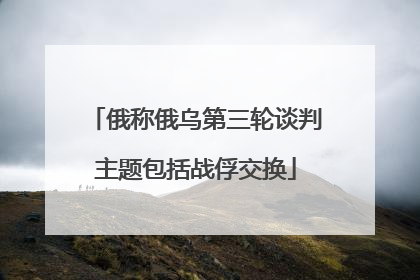 俄称俄乌第三轮谈判主题包括战俘交换