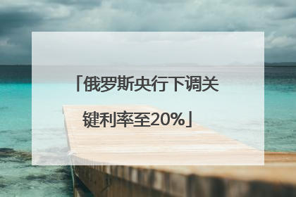 俄罗斯央行下调关键利率至20%