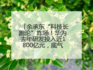 余承东“科技长跑论”炸场！华为去年研发投入近1800亿元，底气何在？