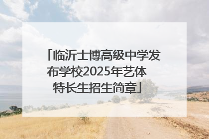 临沂士博高级中学发布学校2025年艺体特长生招生简章