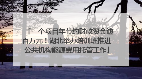 一个项目年节约财政资金逾百万元！湖北举办培训班推进公共机构能源费用托管工作
