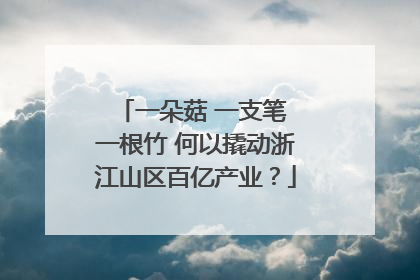 一朵菇 一支笔 一根竹 何以撬动浙江山区百亿产业？