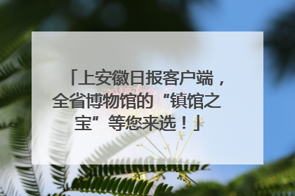 上安徽日报客户端，全省博物馆的“镇馆之宝”等您来选！