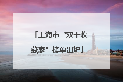 上海市“双十收藏家”榜单出炉