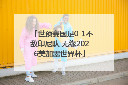 世预赛国足0-1不敌印尼队 无缘2026美加墨世界杯