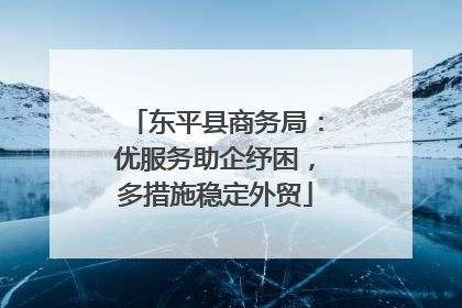 东平县商务局：优服务助企纾困，多措施稳定外贸