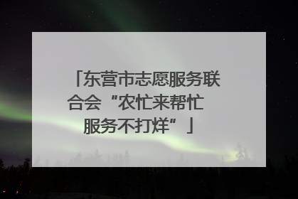 东营市志愿服务联合会“农忙来帮忙 服务不打烊”