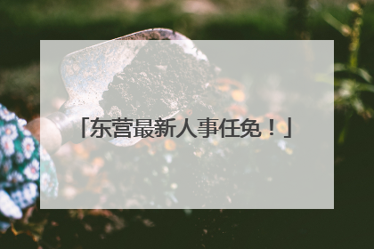 东营最新人事任免！