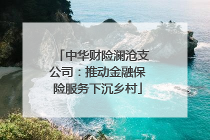 中华财险澜沧支公司：推动金融保险服务下沉乡村