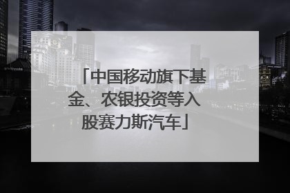 中国移动旗下基金、农银投资等入股赛力斯汽车