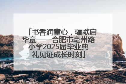 书香润童心，骊歌启华章——合肥市亳州路小学2025届毕业典礼见证成长时刻