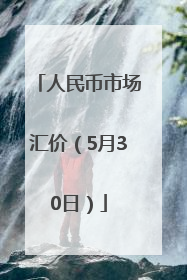 人民币市场汇价（5月30日）