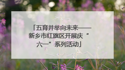 五育并举向未来——新乡市红旗区开展庆“六一”系列活动