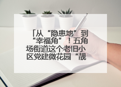从“隐患地”到“幸福角”！五角场街道这个老旧小区党建微花园“靓”出幸福新图景