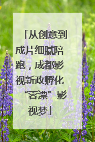 从创意到成片细腻陪跑，成都影视新政孵化“蓉漂”影视梦