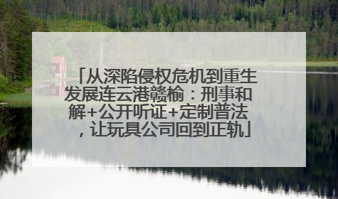 从深陷侵权危机到重生发展连云港赣榆：刑事和解+公开听证+定制普法，让玩具公司回到正轨
