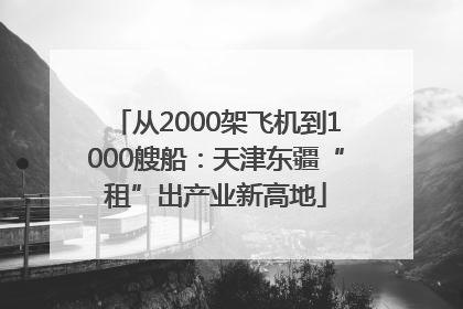 从2000架飞机到1000艘船：天津东疆“租”出产业新高地