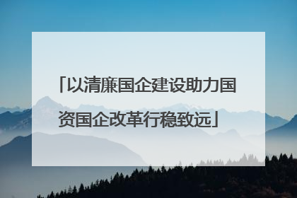 以清廉国企建设助力国资国企改革行稳致远