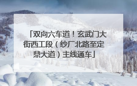 双向六车道！玄武门大街西工段（纱厂北路至定鼎大道）主线通车